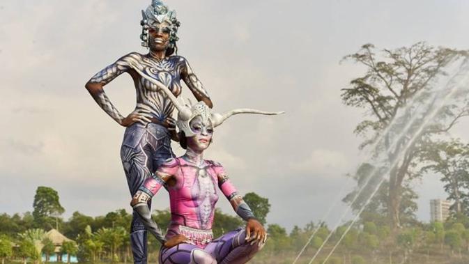 Festival Equatorial Guinea Bodypainting (Sumber: Allafrica)