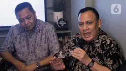 Firli menyayangkan pemberitaan yang menyatakan Pengadilan Negeri Jakarta Selatan menolak permohonan gugatan praperadilan atas penetapan dirinya sebagai tersangka. (Liputan6.com/Herman Zakharia)