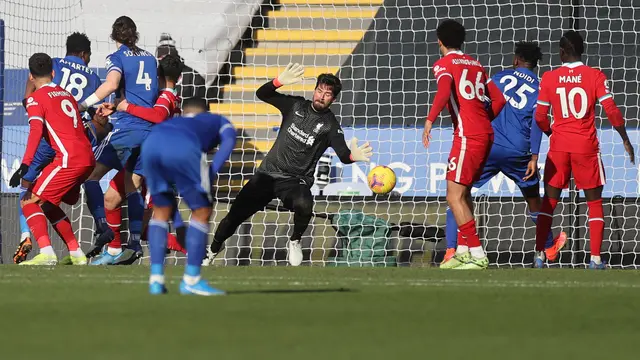 Hasil Liga Inggris : Alisson Blunder Lagi, Liverpool Dihajar Leicester