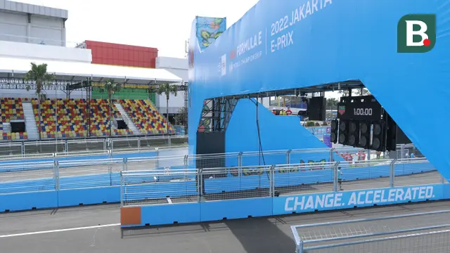 Suasana Sirkuit Formula E Jakarta Jelang Balapan