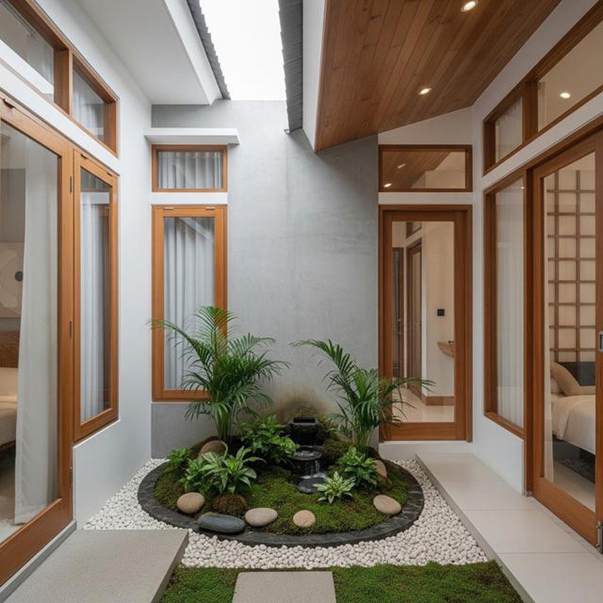 7 Model Rumah Kecil Tapi Luas dengan Taman Dalam Rumah, Asri dan Modern