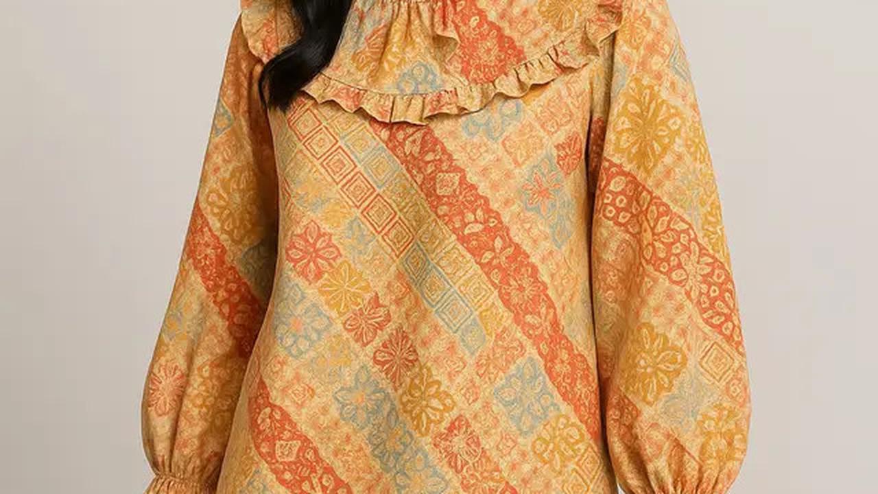 10 Model Blouse Batik Lengan Bishop yang Lagi Tren, Bikin Kamu Fashionable