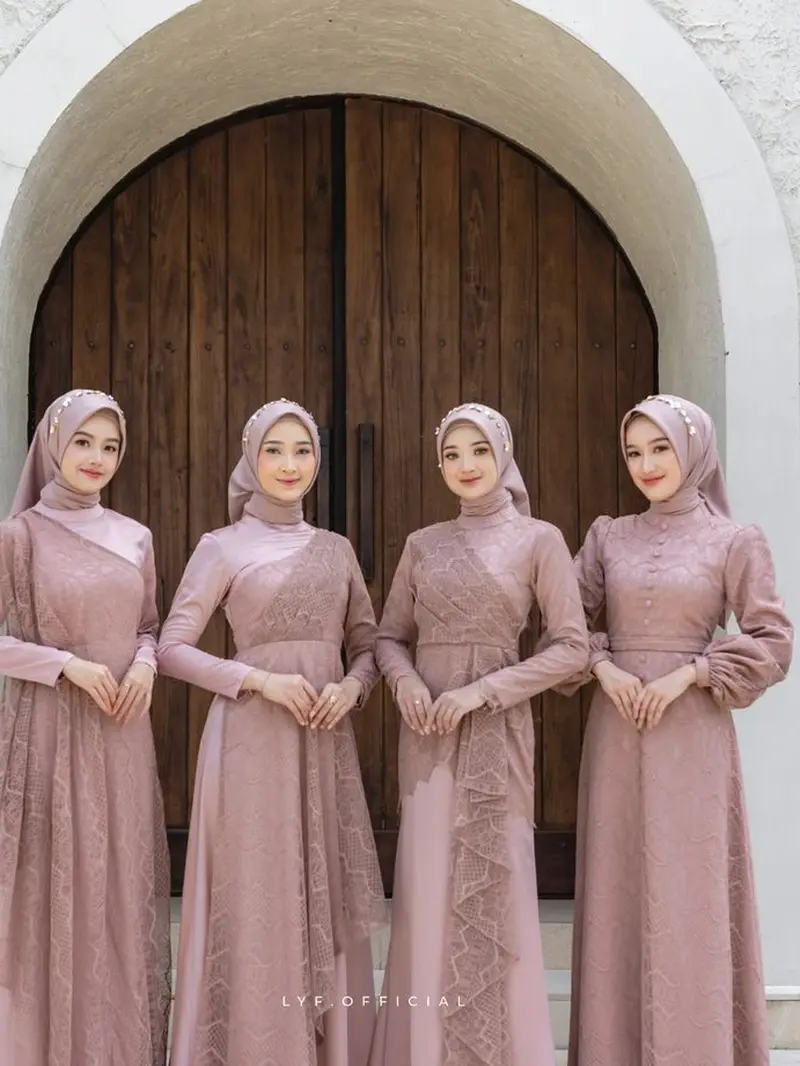 Gaun bridesmaid hijab clearance