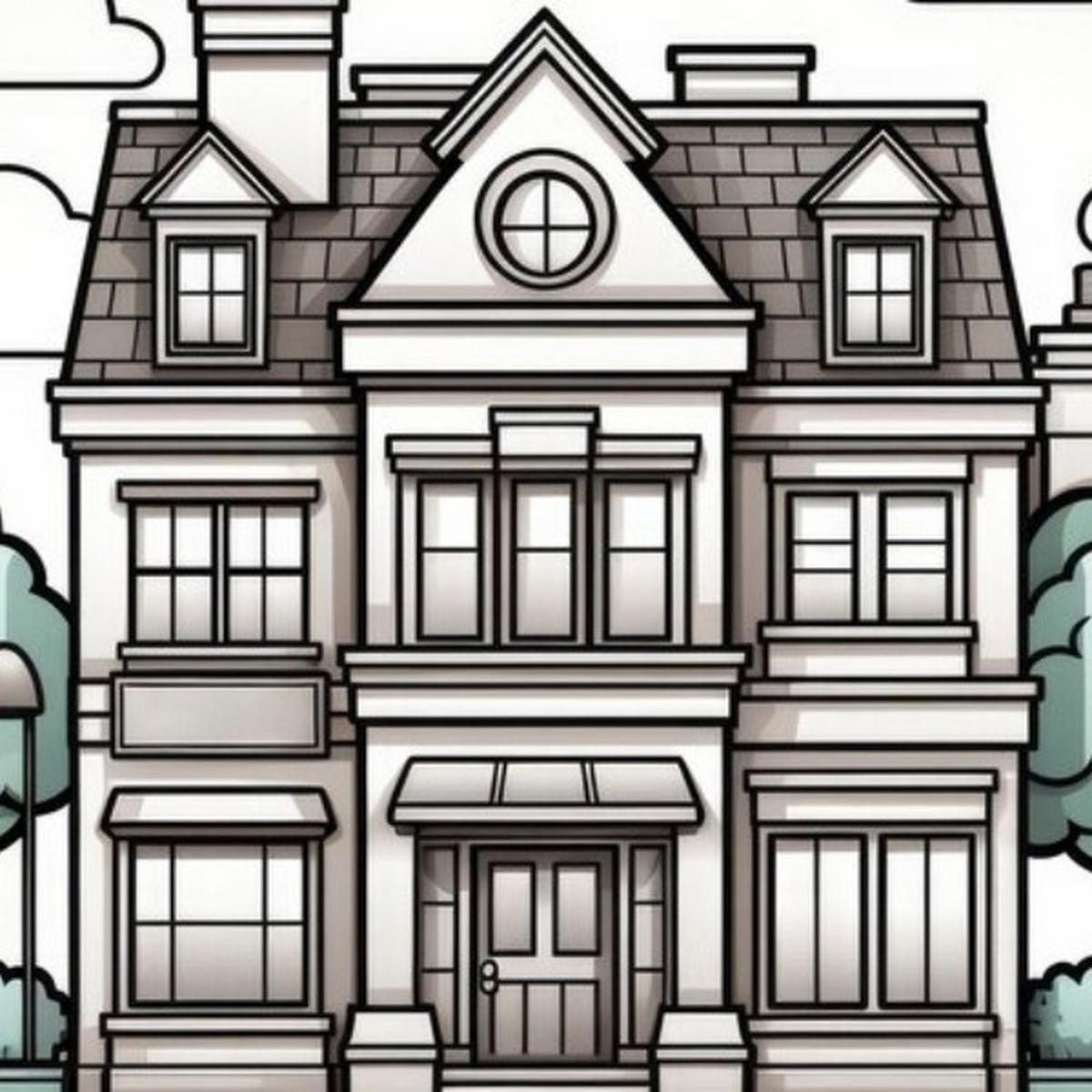 Gambar Rumah Hitam Putih