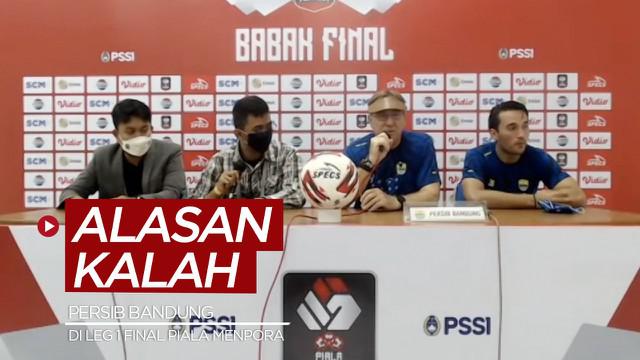 Berita video Pelatih Persib Bandung, Robert Rene Alberts, mengungkapkan alasan timnya kalah dari Persija Jakarta pada leg 1 Final Piala Menpora 2021 dalam konferensi pers, Kamis (22/4/2021) malam hari WIB.