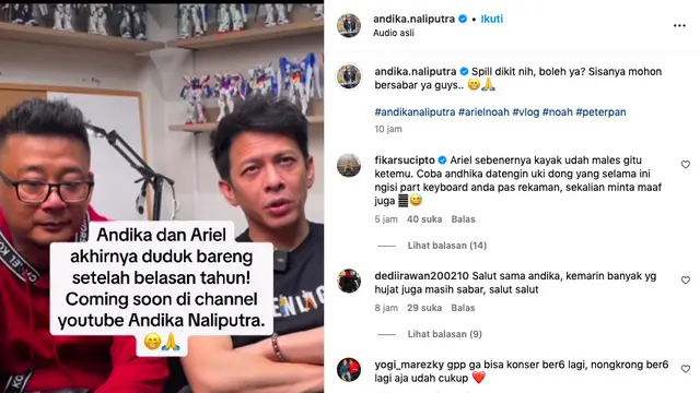 Andika Eks The Titans Spill Sedikit Obrolannya dengan Ariel NOAH, Warganet Soroti Cara Bicara Boril