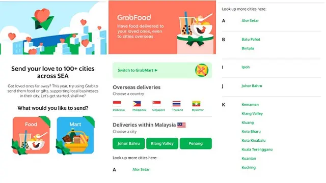 Ilustrasi mengirim makanan lintas negara di Malaysia dengan Grab (Dok. Grab Indonesia)