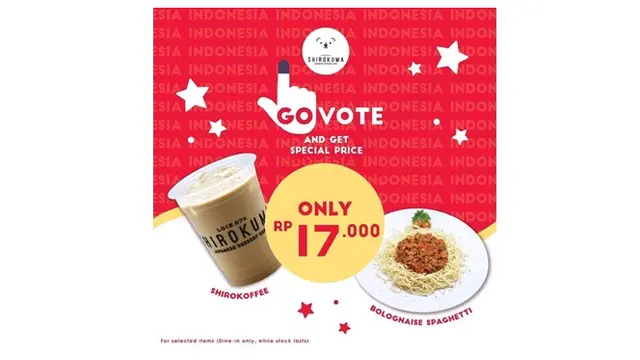 Jangan Golput, Ini Deretan Promo yang Bisa Didapatkan Setelah Nyoblos