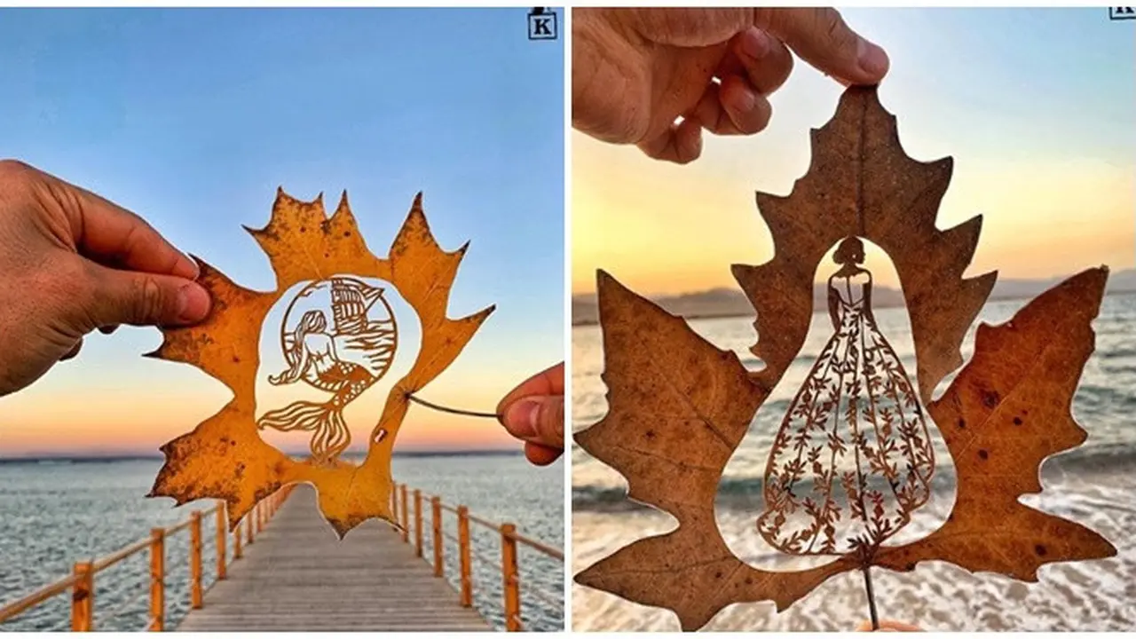 Ukiran Keren Ini Hanya Dibuat Dari Daun Kreatif Banget