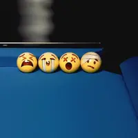 Saking lucunya, bola biliar dengan motif emoji WhatsApp ini bikin kamu nggak mau memainkannya! (Via: boredpanda.co)
