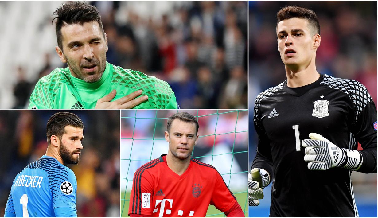 Berikut ini 11 kiper termahal di dunia. Tiga diantaranya adalah Kepa Arrizabalaga, Alisson Becker dan Gianluigi Buffon. (Foto-foto Kolase AFP)