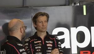 Direktur Olahraga Aprilia Massimo Rivola (kanan). (Mirco Lazzari gp / GETTY IMAGES NORTH AMERICA / Getty Images via AFP)