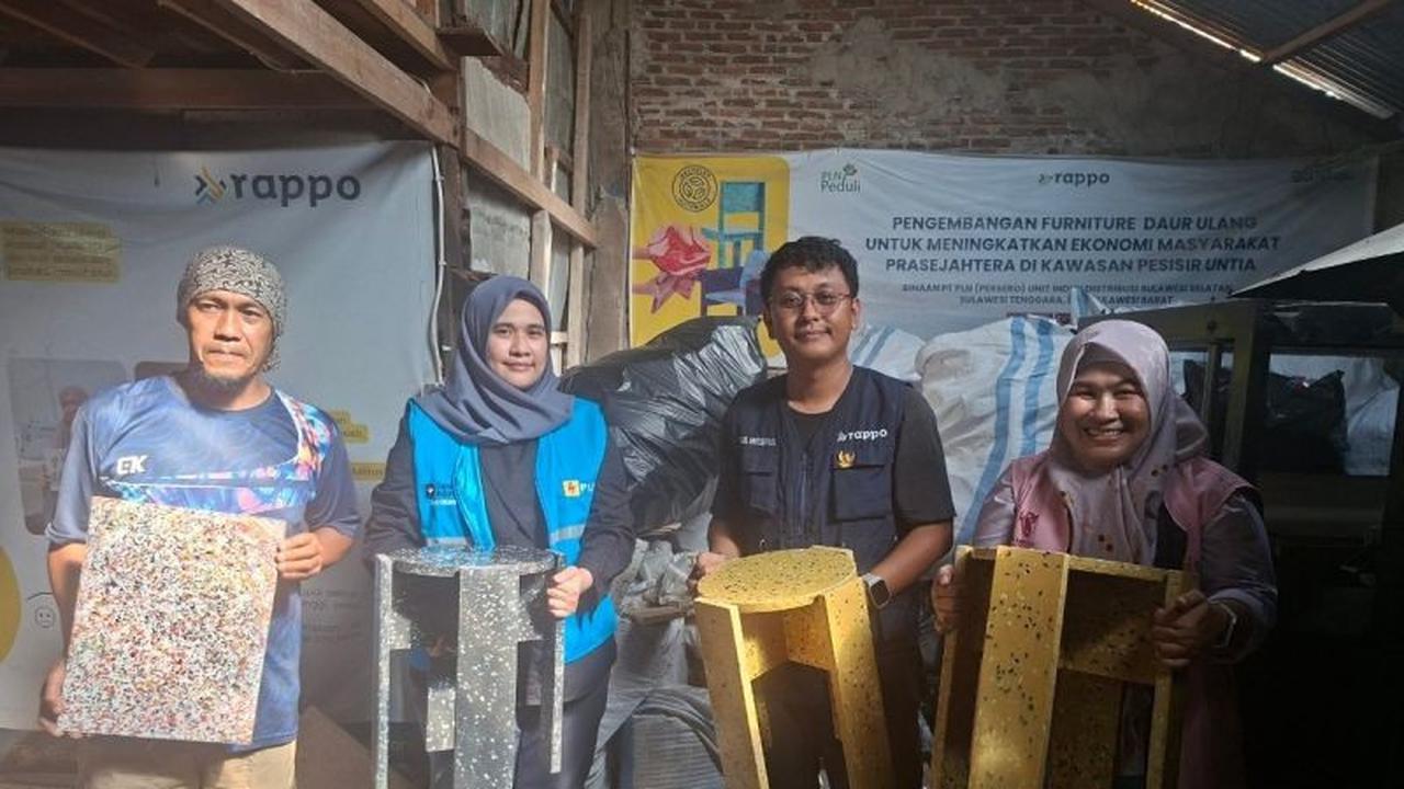 Kolaborasi PLN Rappo Daur Ulang: Ubah 10,5 Ton Sampah Plastik Jadi Furnitur Bernilai Ekonomi