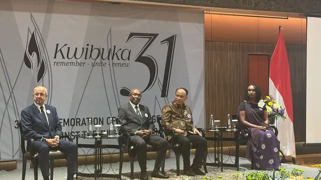 Acara peringatan 31 tahun terjadinya genosida terhadap Suku Tutsi di Rwanda yang diselenggarakan di Jakarta, Jumat (11/4/2025) malam. (Liputan6.com/Benedikta Miranti)