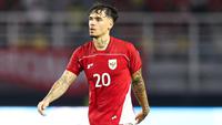 Bek kiri Timnas Indonesia,&nbsp;Shayne Pattynama, beraksi dalam duel melawan Chinese Taipei pada FIFA Matchday di Stadion Gelora Bung Tomo, Surabaya, Jumat (5/9/2025). (Bola.com/Abdul Aziz)