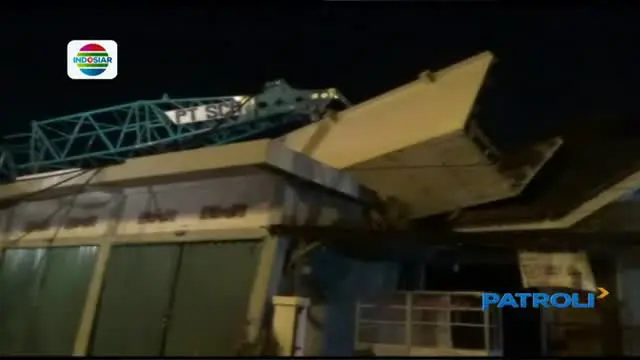 7 Orang Terluka Akibat Tertimpa Crane Proyek LRT Palembang