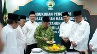 Ketua Umum Dewan Masjid Indonesia (DMI) Jusuf Kalla resmi melantik Arsjad Rasjid Sebagai Ketua Bidang Pemberdayaan Ekonomi dan Penataan Akustik masa khidmat 2024-2029. (Ist)