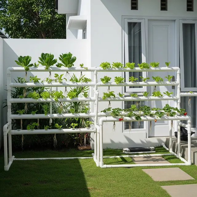 9 Cara Membuat Kebun Hidroponik Sederhana dari Pipa PVC di Halaman Rumah