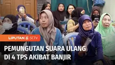 Pemungutan suara yang tertunda akibat banjir, kembali digelar di Kota Tangerang, Banten. Pemungutan suara ulang juga digelar di sejumlah daerah yang disebabkan karena surat suara tertukar, adanya pemilih yang tidak terdaftar di DPT dan adanya indikas...