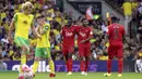 Ismaila Sarr. Dua gol yang dicetak striker Watford asal Senegal dalam kemenangan 3-1 atas tuan rumah Norwich City ini menambah pundi-pundi golnya menjadi 3 di awal musim ini. (PA via AP/Joe Giddens)