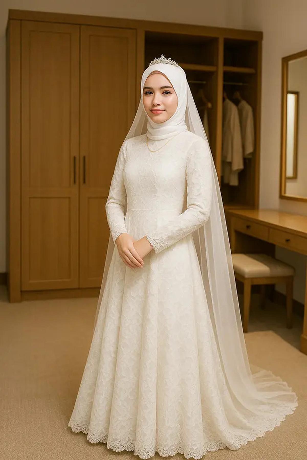7 Kebaya Pernikahan Sederhana tapi Elegan Berhijab