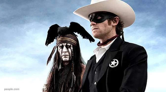Johnny Depp (kiri) di film Lone Ranger