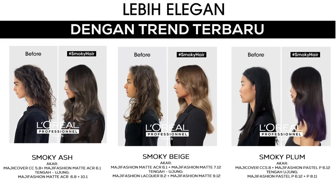 Smoky Hair, Tren Pewarnaan Rambut Terbaru dari L'Oreal