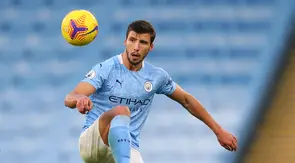 4. Ruben Dias (68 juta euro) - Manchester City berhasil melabuhkan Ruben Dias dari Benfica pada bursa transfer musim dingin 2020. Ruben Dias resmi bergabung Manchester City setelah dimahar dengan harga 68 juta euro. (AFP/Alex Livesey/pool)
