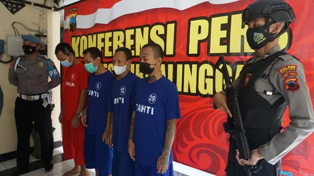 Polisi berhasil menangkap 5 tahanan Polres Purbalingga yang kabur. (Foto: Liputan6.com/Rudal Afgani Dirgantara)
