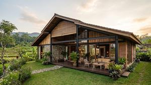 7 Perpaduan Material Alami dan Besi untuk Rumah Desa, Eksotisme Hunian Pedesaan