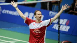 Mathias Boe mengumum pensiun pada April 2020. Pebulu tangkis ganda putra Denmark tersebut mengaku mengalami kelehan mental. Boe dan pasangannya, Carsten Mogensen juga pernah menempati ranking 1 dunia. (Foto: AFP/STR)