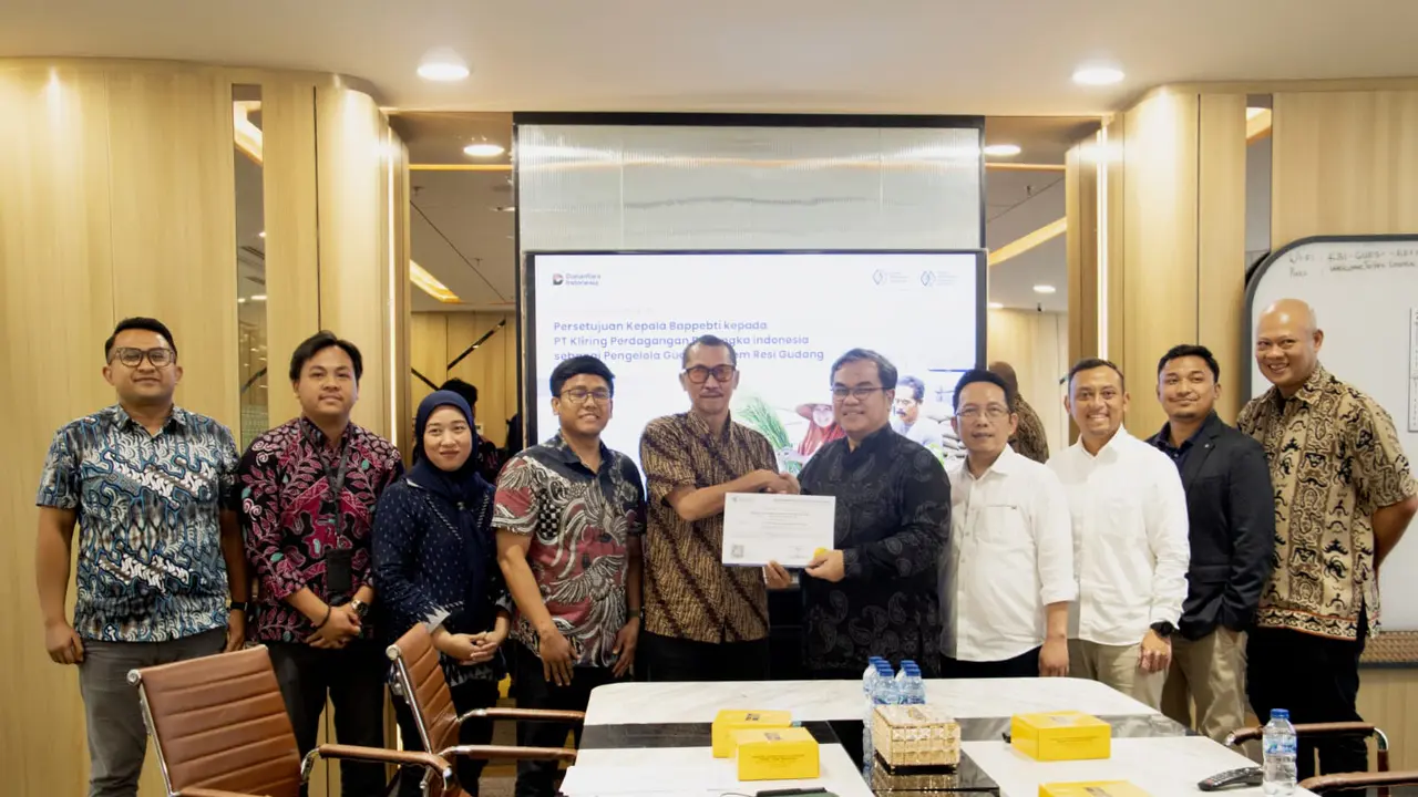 Kliring Perdagangan Berjangka Indonesia resmi Pengelola Gudang Sistem Resi Gudang (SRG).