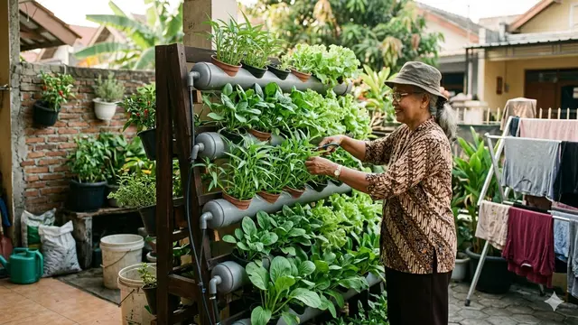 Kebun Sayur untuk Lansia Usia 60 Tahun (Foto: Gemini AI)