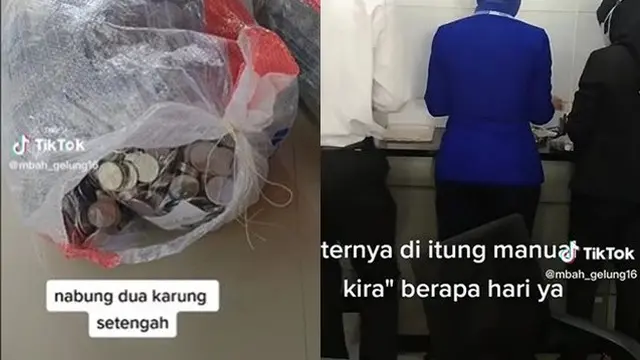 Pria Ini Nabung Uang Receh di Dalam Karung Beras, Berhasil Kumpulkan Rp 20 Juta