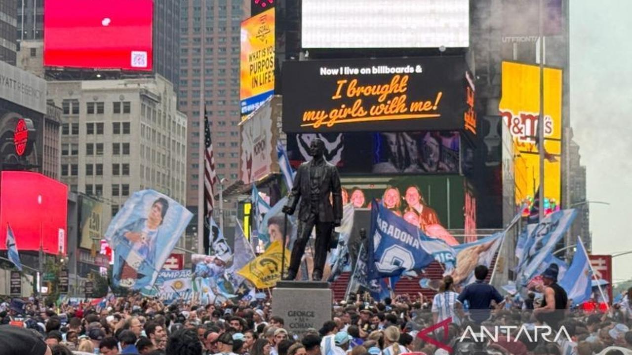 Euforia Jelang Final Piala Dunia 2026: Ribuan Suporter Argentina Padati Times Square