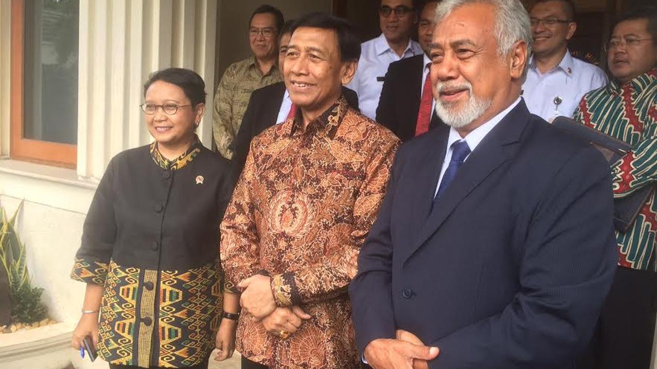 Menko Polhukam, Menlu dan Xanana Gusmao