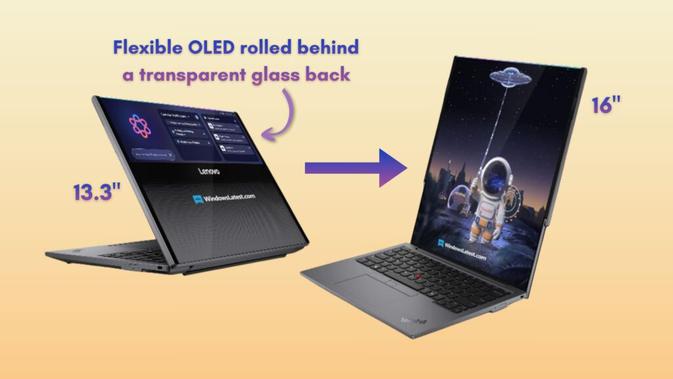 ThinkPad Rollable XD: Bocoran Laptop Lenovo Layar Transparan & Gulir, Mengintip Inovasi CES 2026