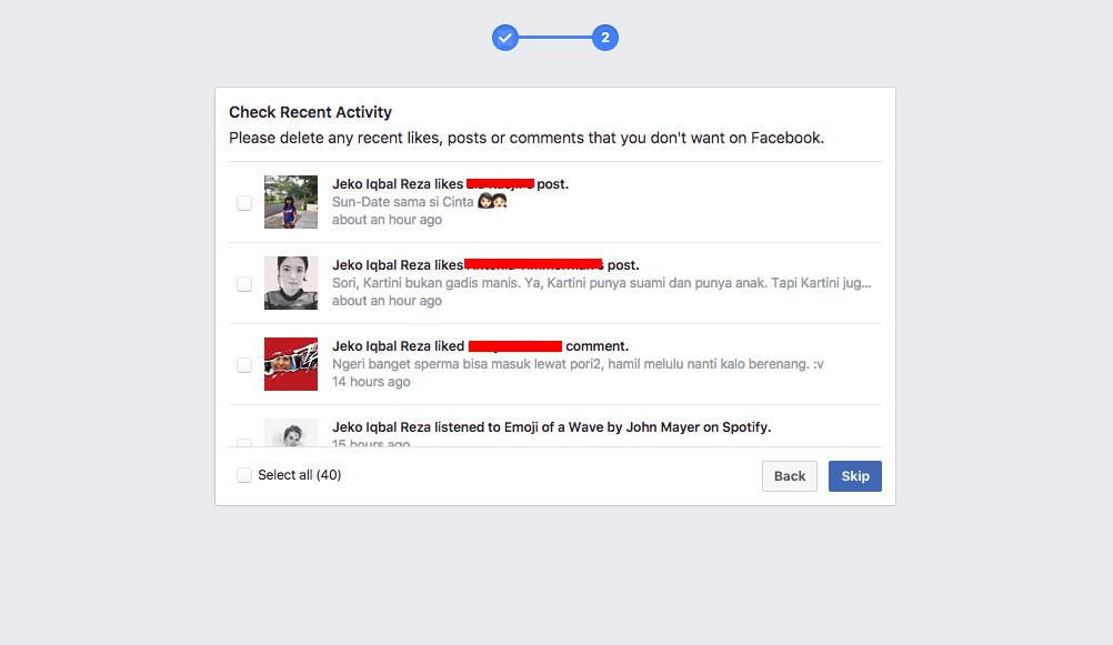 Laporkan masalah masuk facebook