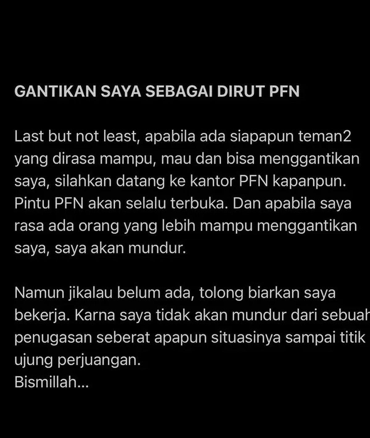 Ifan Seventeen Bikin Tantangan Terbuka Setelah Jadi Dirut PFN: Yang Bisa Gantikan Saya, Silakan ke Kantor
