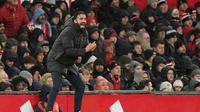 Pada empat laga pertama Ruben Amorim menjadi pelatih MU, Setan Merah hanya menang sekali. Sisanya dua kekalahan dan sekali imbang. (AFP/Oli Scarff)