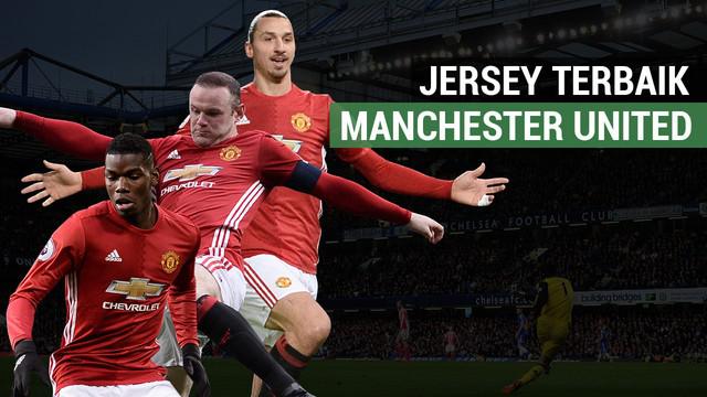 Berita video motion grafis tentang 7 jersey terbaik Manchester United di era Premier League.