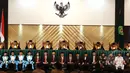 Suasana sidang pleno laporan tahunan Mahkamah Agung (MA) tahun 2014 di Jakarta Convention Center, Senin (17/3/2015). MA mencatat rasio produktivitas memutus perkara tahun 2014 meningkat 5,20 persen dibandingkan tahun 2013. (Liputan6.com/Faizal Fanani)