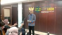 Menteri Koperasi dan Usaha Kecil Menengah (Menkop UKM) Teten Masduki dalam konferensi pers Dampak Impor Pakaian Bekas Ilegal Terhadap UKM, di kantor Kementerian Koperasi dan UKM, Jakarta Selatan, Senin (27/3/2023).