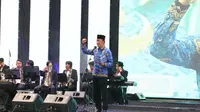 Ketua Umum Dewan Pengurus Korpri, Zudan Arif Fakrulloh saat memberikan sambutan pada Upacara Hari Ulang Tahun (HUT) ke-51 Korpri di Istora Senayan, Jakarta, Selasa (29/11/2022). (Ist)
