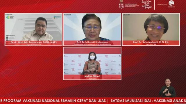 Kak Seto bersama Direktur Jenderal (Dirjen) Pencegahan dan Pengendalian Penyakit Kementerian Kesehatan, Maxi Rein Rondonuwu dalam Dialog Produktif Media Center Forum Merdeka Barat 9 (FMB9) – KPCPEN