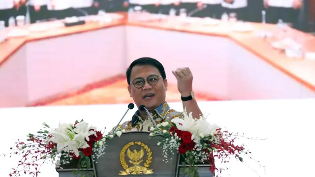 Ahmad Basarah saat memberikan ceramah 4 Pilar MPR RI