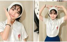 Putih dan Cantik, Potret Bilqis, Putri Ayu Ting Ting mengenakan Seragam Sekolah di Kinderfield Highfield School