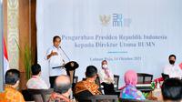 Pengarahan Presiden Jokowi kepada Direktur Utama BUMN. Presiden Jokowi didampingi Menteri BUMN Erick Thohir. (Dok. Kementerian BUMN)