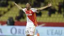 Pemain Monaco, Kylian Mbappe Lottin menyumbangkan satu gol saat timnya mengalahkan Manchester City pada leg kedua Babak 16 Besar Liga Champions Louis II stadium, Monaco, Rabu (15/3/2017). Monaco menang 3-1. (AP/Lionel Cironneau, File)