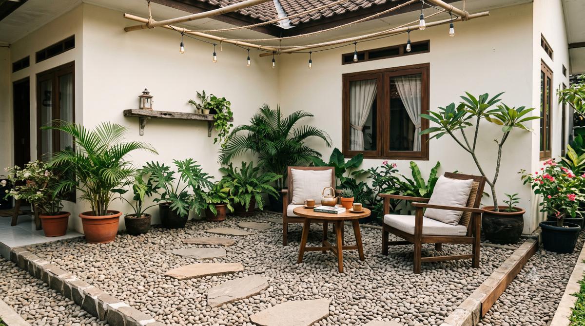 Gravel Garden untuk Sudut Rumah